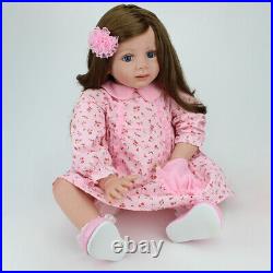 24 Lifelike Real Big Baby Size Toddler Girl Doll Handmade Reborn Dolls Weighted