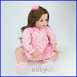 24 Lifelike Real Big Baby Size Toddler Girl Doll Handmade Reborn Dolls Weighted