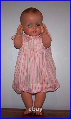24 Rare 1958 Vintage Vinyl Drink/Wet Molded Hair Blue Eyed Baby Doll withClothes