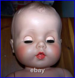24 Rare 1958 Vintage Vinyl Drink/Wet Molded Hair Blue Eyed Baby Doll withClothes
