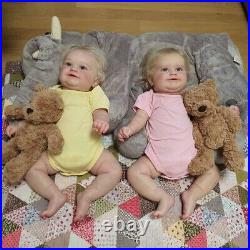24'' Realistic Reborn Baby Dolls Vinyl Newborn Twins Girl Lifelike Toddler Gifts
