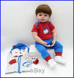 24'' Realistic Reborn Toddler Boy Lifelike Baby Doll Soft Body Silicone Vinyl