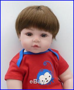 24'' Realistic Reborn Toddler Boy Lifelike Baby Doll Soft Body Silicone Vinyl