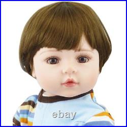 24'' Reborn Silicone Toddler Baby Doll Vinyl Panda boy Realistic Gift Handmade