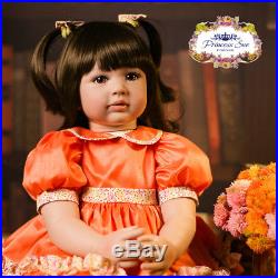 24'' Reborn Toddler Princess Girl Doll Handmade Realistic Vinyl Alive Baby Dolls