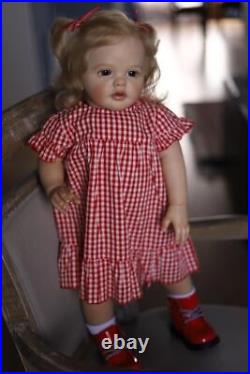 24 Soft Cloth Body Reborn Doll Toddler Girl Princess Betty 3D Visible Veins
