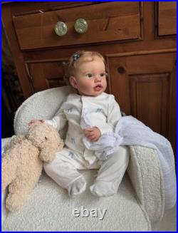 24inch Realistic Reborn Baby Doll Toddler Boy Girl Rooted Hair Handmade Toy Gift