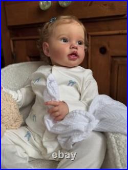 24inch Realistic Reborn Baby Doll Toddler Boy Girl Rooted Hair Handmade Toy Gift