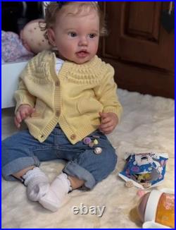 24inch Realistic Reborn Baby Doll Toddler Boy Girl Rooted Hair Handmade Toy Gift