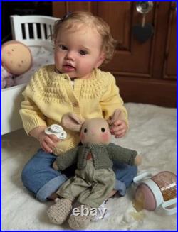 24inch Realistic Reborn Baby Doll Toddler Boy Girl Rooted Hair Handmade Toy Gift