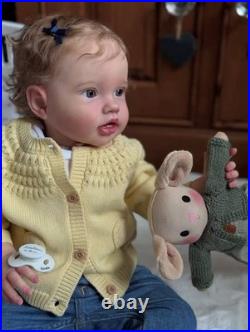24inch Realistic Reborn Baby Doll Toddler Boy Girl Rooted Hair Handmade Toy Gift