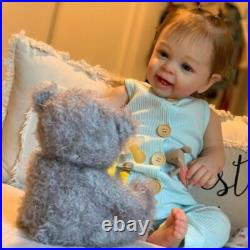 24inch Vinyl Silicone Reborn Toddler Doll Girl Bebe Huge Baby Size 3D Skin Vi