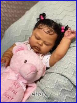 25 Realistic Pickle Reborn Baby Doll Dark Skin African Indian Toddler Girl Gift