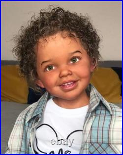 26/40in Lifelike Reborn Doll Painted Toddler Kits Hand-Rooted Curly Hair Gifts