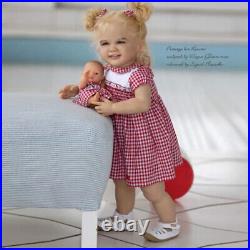 26 Finished Reborn Baby Dolls Vinyl Toddler Girl Dolls Rooted Hair Handmade Toy