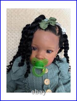 26 Inch Big Realistic Reborn Toddler Girl Doll Black Newborn Baby Dolls Afric