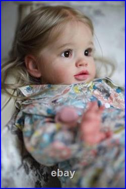 26 Inch Big Realistic Reborn Toddler Girl Doll Handmade Silicone Soft Vinyl limb