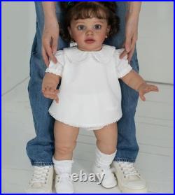 26 Inch Realistic Reborn Toddler Girl Doll Handmade Silicone Soft Vinyl Real Loo