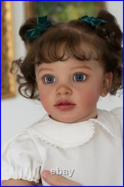 26 Inch Realistic Reborn Toddler Girl Doll Handmade Silicone Soft Vinyl Real Loo