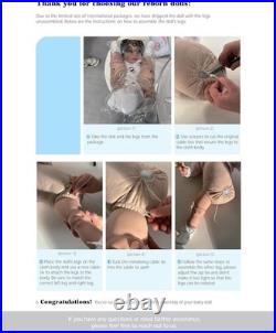 26 Inch Realistic Reborn Toddler Girl Doll Handmade Silicone Soft Vinyl Real Loo
