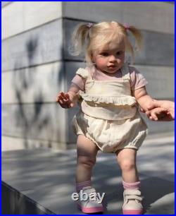 26 Lifelike Reborn Baby Doll Rooted Blonde Hair Handmade Toddler Girl Toys Gift