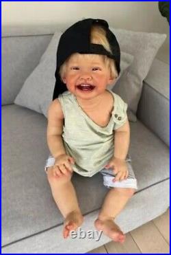 26in Reborn Baby Doll Already Finished Dolls Toddler Huge Boy Rooted Blonde Hair