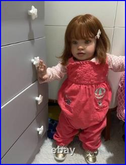 26inch Lovely Reborn Baby Dolls Painted Toddler Girl Rooted Hair Christmas Gifts