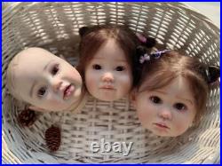27in Unassembled Toddler Girl Reborn Baby Doll Hand-rooted Mohair Soft Body Gift