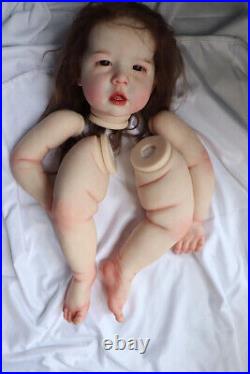 28 Artist Painted Reborn Baby Doll Kits Unassembled Toddler Girl DIY Body Parts