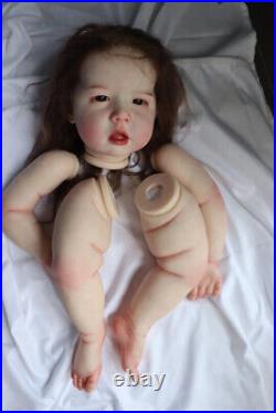 28 Artist Painted Reborn Baby Doll Kits Unassembled Toddler Girl DIY Body Parts