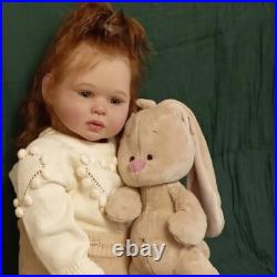 28'' Finished Reborn Baby Doll Toddler Girl Rooted Hair Cloth Body Handmade Gift 28'' Finished Reborn Baby Doll Toddler Girl Rooted Hair Cloth Body Handmade Gift