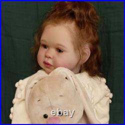 28'' Finished Reborn Baby Doll Toddler Girl Rooted Hair Cloth Body Handmade Gift 28'' Finished Reborn Baby Doll Toddler Girl Rooted Hair Cloth Body Handmade Gift