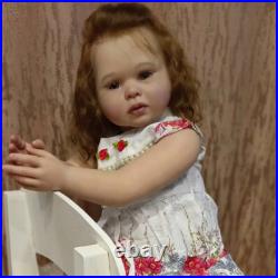 28'' Finished Reborn Baby Doll Toddler Girl Rooted Hair Cloth Body Handmade Gift 28'' Finished Reborn Baby Doll Toddler Girl Rooted Hair Cloth Body Handmade Gift