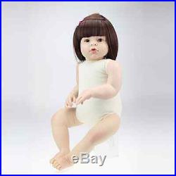 28''Handmade Lifelike Baby Girl Doll Silicone Vinyl Reborn Newborn Dolls