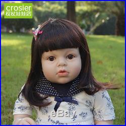 28'' Handmade Lifelike Baby Girl Doll soft Vinyl Reborn Newborn Dolls