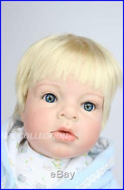 28''Handmade Reborn Silicone Vinyl Lifelike Baby Boy Doll Realistic Newborn Doll