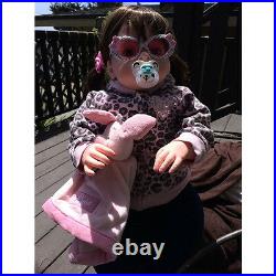 28'' Handmade Silicone Vinyl Reborn Baby Girl Toddler Doll Lifelike Bebe Newborn 28'' Handmade Silicone Vinyl Reborn Baby Girl Toddler Doll Lifelike Bebe Newborn