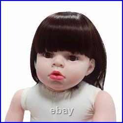 28'' Handmade Silicone Vinyl Reborn Baby Girl Toddler Doll Lifelike Bebe Newborn 28'' Handmade Silicone Vinyl Reborn Baby Girl Toddler Doll Lifelike Bebe Newborn