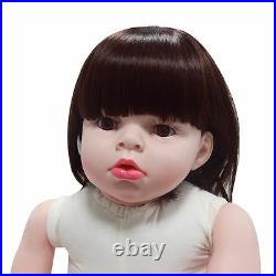 28'' Handmade Silicone Vinyl Reborn Baby Girl Toddler Doll Lifelike Bebe Newborn