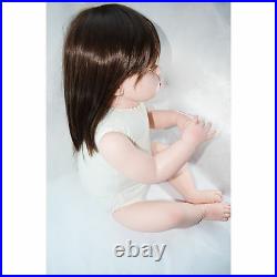 28'' Handmade Silicone Vinyl Reborn Baby Girl Toddler Doll Lifelike Bebe Newborn