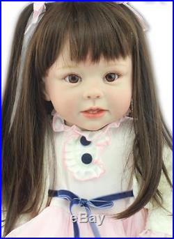 28 Handmade Vinyl Silicone Reborn Baby dolls Lifelike Doll Toys Girl 70cm