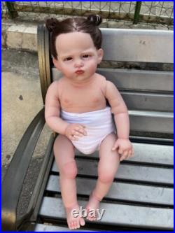 28'' Huge Toddler Reborn Baby Doll Realistic Girl GraceHalf Body Met Connetors 28'' Huge Toddler Reborn Baby Doll Realistic Girl GraceHalf Body Met Connetors