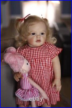 28 Inch Reborn Toddler Doll Weighted Girl Doll Realistic Girl Baby Doll Standing