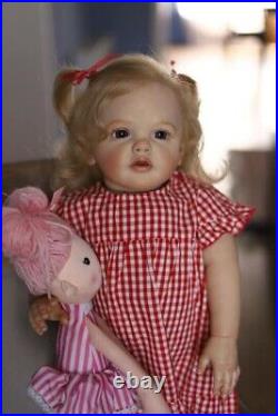 28 Inch Reborn Toddler Doll Weighted Girl Doll Realistic Girl Baby Doll Standing