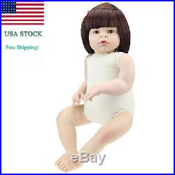 28'' Model Reborn Toddler Dolls Handmade Gifts Baby Lifelike Naked Girl Doll US