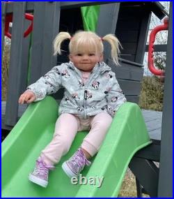 28 Realistic Assembled Toddler Girl Reborn Baby Doll Hand-Rooted Hair Toy Gifts