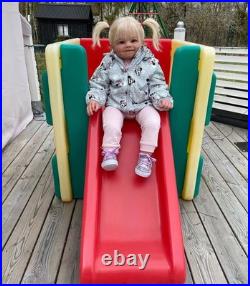 28 Realistic Assembled Toddler Girl Reborn Baby Doll Hand-Rooted Hair Toy Gifts