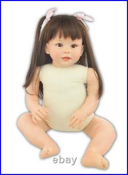 28 Reborn Babies Naked Realistic Girl Doll Toddler Handmade Toy Nursery Newborn