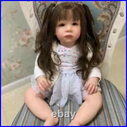 28 Reborn Baby Doll Hand-Rooted Hair Already Finished Toddler Girl Handmade Toy