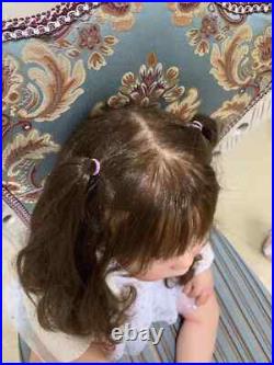 28 Reborn Baby Doll Hand-Rooted Hair Already Finished Toddler Girl Handmade Toy